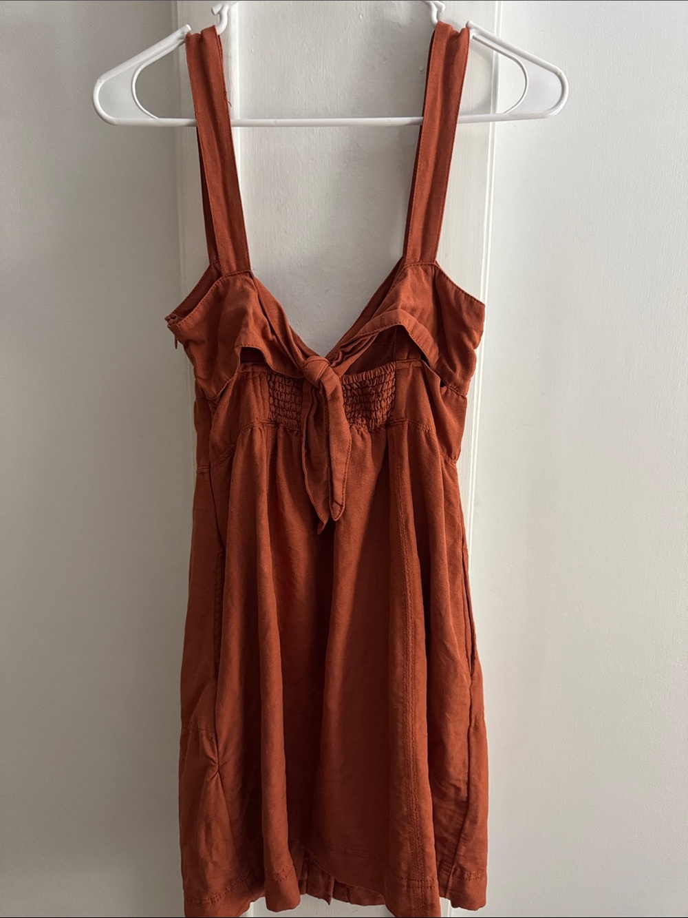 Mauve Rust Button-Front Mini Dress - Picture 3 of 3